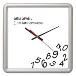 ZEGAR KWADRATOWY WHATEVER /SILVER