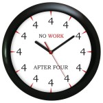 ZEGAR KWARCOWY NO WORK /CZARNY