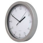 ZEGAR ŚCIENNY SREBRNY 2302A #1
