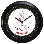 ZEGAR NAŚCIENNY COFFEE TIME /CZARNY