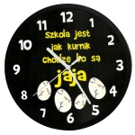 ZEGAR CZARNY HUMOR / DLA UCZNIA
