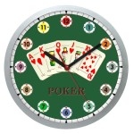 ZEGAR ŚCIENNY SPORT POKER NA CZAS