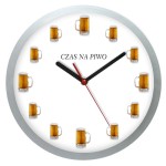 ZEGAR ŚCIENNY DLA PIWOSZY /SREBRNY