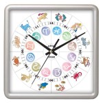 ZEGAR ZNAKI ZODIAKU SREBRNY