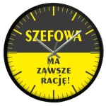 ZEGAR CZARNY HUMOR / RACJA SZEFOWEJ