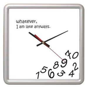 ZEGAR KWADRATOWY WHATEVER /SILVER